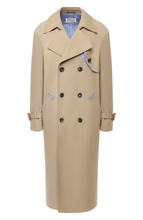 Двубортное пальто с отложным воротником Maison Margiela