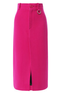 Шерстяная юбка-миди с разрезом Balenciaga