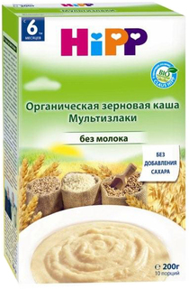 Каша HiPP HiPP Безмолочная мультизлаковая (с 6 месяцев) 200 г, 1шт.