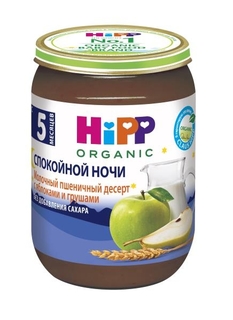 Каша HiPP HiPP Молочная пшеничная с яблоками и грушами (с 5 месяцев) 190 г, 1шт.