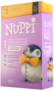 Молочные смеси Nuppi Nuppi 1 (с рождения до 6 месяцев) 200 г, 1шт.