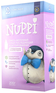 Молочные смеси Nuppi Nuppi 2 (с 6 до 12 месяцев) 200 г, 1шт.