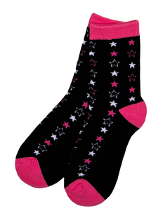 Носки для девочки Barkito черный с рисунком «звезды», 1шт.