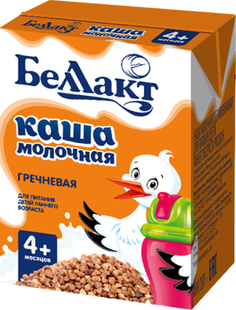 Каша Беллакт готовая молочная гречневая с 4 мес. 207 г, 1шт.