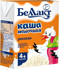 Каша Беллакт готовая молочная рисовая с 4 мес. 207 г, 1шт.