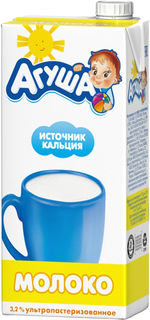 Молоко Агуша Агуша 3,2% с 3 лет 925 мл, 1шт.