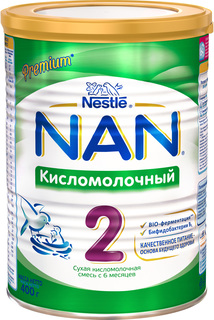 Молочная смесь NAN NAN (Nestlé) Кисломолочный 2 (с 6 месяцев) 400 г, 1шт.