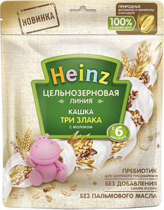 Каша Heinz Heinz Молочная Три злака цельнозерновая (с 6 месяцев) 180 г, 1шт.