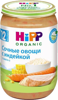 Пюре HiPP HiPP Сочные овощи с индейкой (с 12 месяцев) 220 г, 1шт.