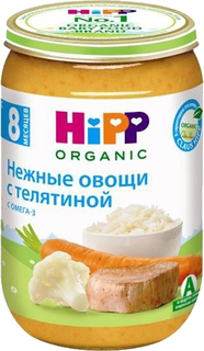 Пюре HiPP HiPP Нежные овощи с телятиной (с 8 месяцев) 220 г, 1шт.