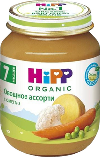 Пюре HiPP HiPP Овощное ассорти (с 7 месяцев) 125 г, 1шт.