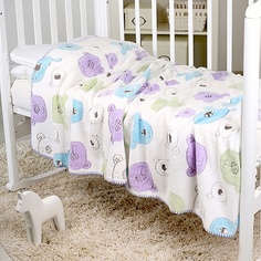 Покрывала, подушки, одеяла для малышей Baby Nice Плед-покрывало Baby Nice «Velsoft» 2-стороннее 100х150 см в ассортименте, 1шт.