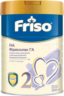 Молочная смесь Friso Фрисолак 2 ГА (с 6 до 12 месяцев) 400 г, 1шт.