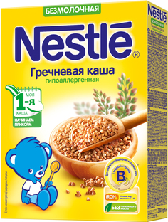 Каша Nestle Nestlé Безмолочная гречневая гипоаллергенная (с 4 месяцев) 200 г, 1шт.