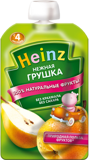 Пюре Heinz Heinz Нежная грушка (с 4 месяцев) 100 г, 1шт.