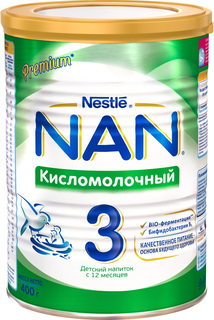 Молочная смесь NAN NAN (Nestlé) Кисломолочный 3 (с 12 месяцев) 400 г, 1шт.