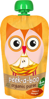 Пюре Peek-a-boo Peek-a-boo Груша манго (с 6 месяцев) 113 г, 1шт.