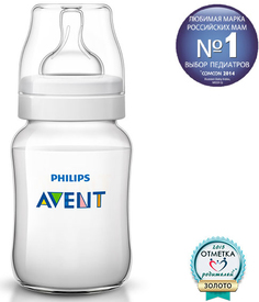Бутылочка для кормления Philips AVENT Classic+ с силиконовой соской 1 мес.+, 260 мл., 1шт.