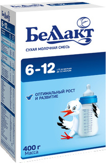 Молочная смесь Беллакт Беллакт 6-12 (с 6 месяцев до 12 месяцев) 400 г, 1шт.