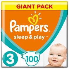 Подгузники Pampers Pampers Sleep & Play 3 (6-10 кг) 100 шт, 1шт.