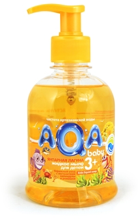Жидкое мыло с дозатором AQA baby Жидкое мыло AQA Baby «Янтарная лагуна» 300 мл, 1шт.