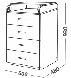 Комоды для детей СКВ-Компани Митенька 70110, 1шт.