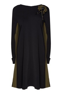 Черное платье миди с аппликацией The Dress