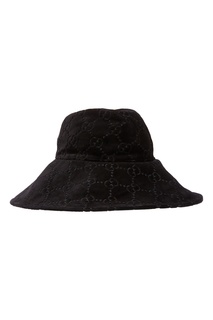 Черная шляпа с монограммами Gucci