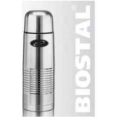 Термос 0.75 л Biostal с узким горлом и кнопкой (в чехле) NB-750B