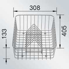 Корзина Blanco для посуды с держателями нерж сталь 405 х 308 х 136 мм (507829)