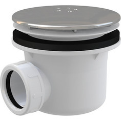 Сифон для душевого поддона AlcaPlast D90 металл LUX (A49K)