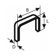 Скобы для степлера Bosch 8мм тип 53 1000шт (2.609.200.215)