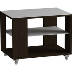 Журнальный стол MetalDesign Смарт MD 733.02.11 корпус-венге/ стекло-белый