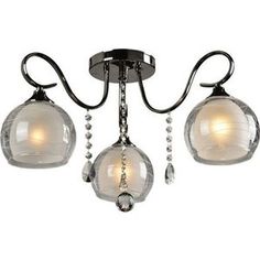 Потолочная люстра IDLamp 877/3PF-Darkchrome