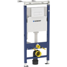 Инсталляция для унитаза Geberit DuofixBasic Plattenbau Delta UP100 с клавишей Delta51 белая (458.125.11.1)