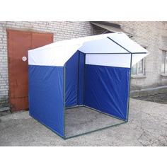Палатка торговая Митек Домик 3,0х1,9 (разборная)(Синий/Белый)
