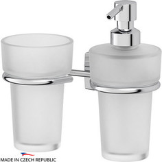 Дозатор для жидкого мыла FBS Esperado хром (ESP 008) со стаканом