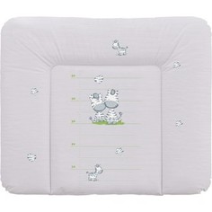 Матраc пеленальный Ceba Baby 70*85 см мягкий на комод Zebra grey W-134-002-260