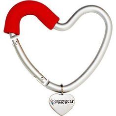 Крепление для сумок Buggygear (Багги Гир) Сердечко silver/red