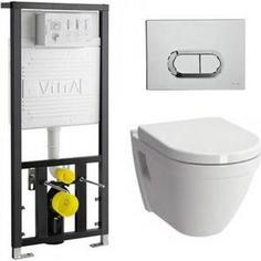 Комплект унитаза Vitra S50 с сиденьем микролифт + инсталляция + кнопка хром (9003B003-7201)