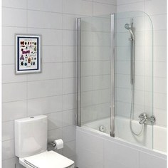 Шторка для ванной Cersanit Easy 140x115, двойная, прозрачная (P-PN-EASY*115)