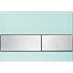 Панель смыва TECE square стекло зелёное, клавиши нержавеющая сталь (9240804)