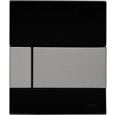 Панель смыва для писсуара TECE square Urinal стеклянная стекло чёрное, клавиша нержавеющая сталь (9242806)