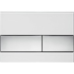 Панель смыва TECE square стекло белое, клавиши хром глянцевый (9240802)