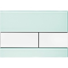 Панель смыва TECE square стекло зелёное, клавиши белые (9240803)