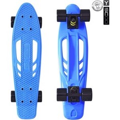 Скейтборд RT 405-B Skateboard Fishbone с ручкой 22 винил 56,6х15 с сумкой BLUE/black