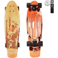 Скейтборд RT 402H-O Big Fishskateboard metallic 27 винил 68,6х19 с сумкой ORANGE/black