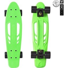 Скейтборд RT 405-G Skateboard Fishbone с ручкой 22 винил 56,6х15 с сумкой GREEN/black