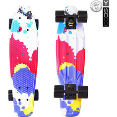 Скейтборд RT 401G-Sp Fishskateboard Print 22 винил 56,6х15 с сумкой Splatter