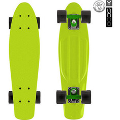 Скейтборд Y-Scoo 401-L Fishskateboard 22 винил 56,6х15 с сумкой LIME/black